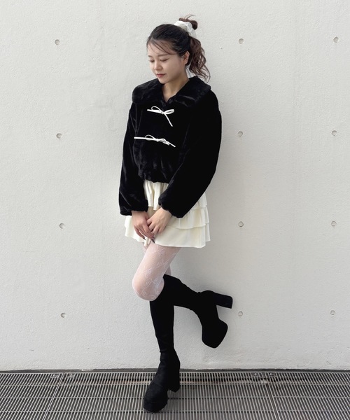 one way（ワンウェイ）の「リボンファージャケット（その他アウター・レディース・ホワイト/ピンク/ブラック/ブラウン・FREE）」の18枚目の写真