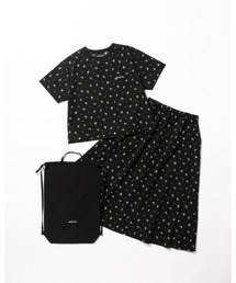 [L's]SHORT SLEEVE T-SHIRT & SKIRT SET NY/PU PRINT/ショートスリーブTシャツ＆スカートセット プリント