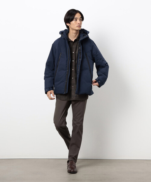 COMME CA ISM（コムサイズム）の「トリコットコーデュロイチェックプリント  ショートポイントカラー シャツ（シャツ/ブラウス・メンズ・ブラウン/ネイビー・SMALL/MEDIUM/LARGE）」の8枚目の写真