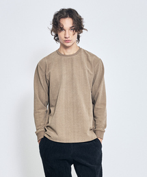 アイレットベロア クルーネック長袖Tシャツ