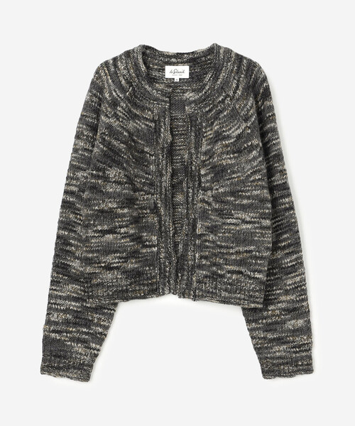 LE GLAZIK | ミックスカラー クルーネックカーディガン WOMEN