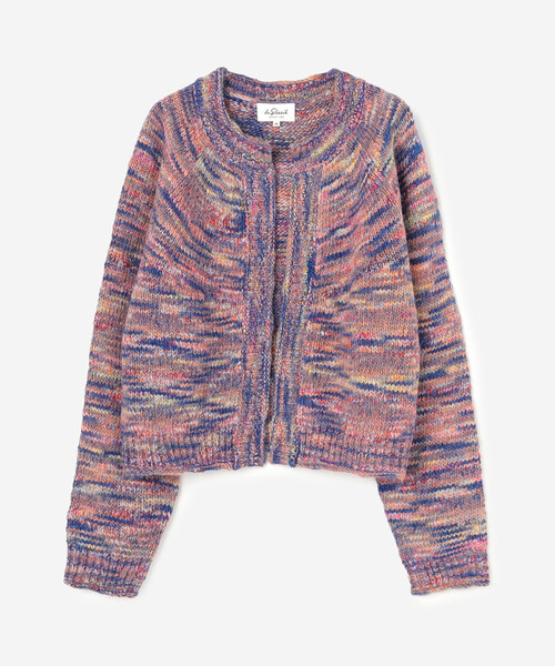 新品完売品★ BSHOP LE GLAZIK | クルーネックカーディガン LE GLAZIK | ミックスカラー クルーネックカーディガン WOMEN