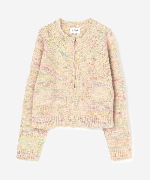 LE GLAZIK | ミックスカラー クルーネックカーディガン WOMEN