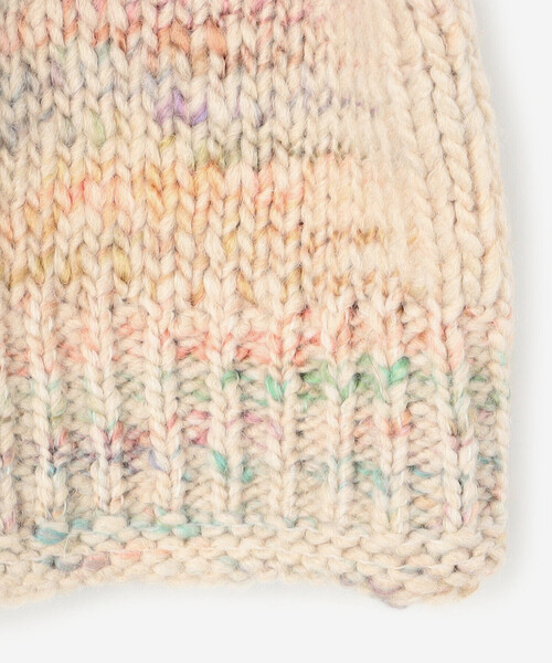 LE GLAZIK | ミックスカラー クルーネックカーディガン WOMEN