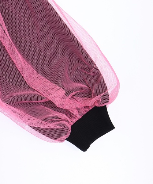 ANAP kids（アナップキッズ）の「袖チュール ハートプリント スウェット（スウェット・キッズ・ブラック/ラベンダー/ホワイト・110/120/130）」の13枚目の写真