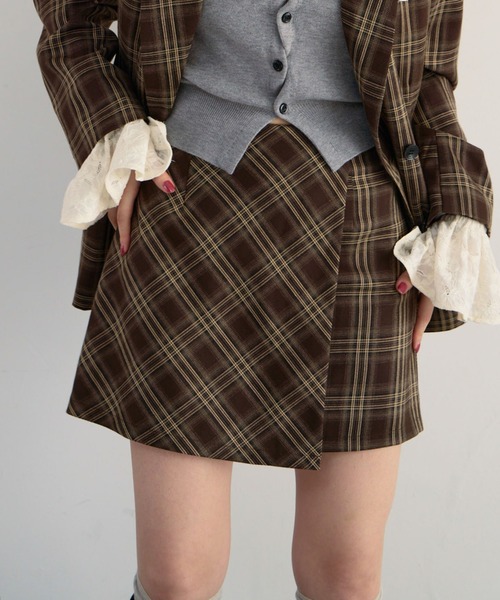 archives（アルシーヴ）の「【ＳＥＴＵＰ対応】ラップミニスカート（スカート・レディース・ブラック/モカ/チャコールグレー/ブラウン・MEDIUM）」の3枚目の写真