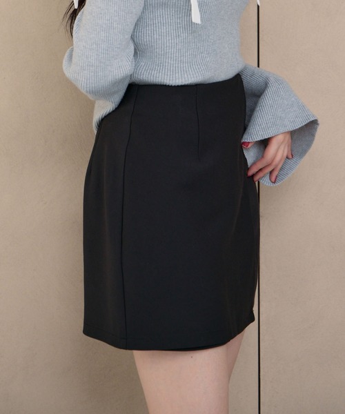 archives（アルシーヴ）の「【ＳＥＴＵＰ対応】ラップミニスカート（スカート・レディース・ブラック/モカ/チャコールグレー/ブラウン・MEDIUM）」の14枚目の写真