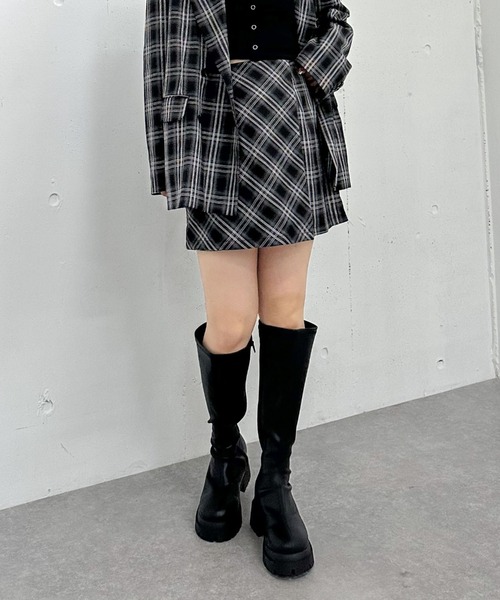 archives（アルシーヴ）の「【ＳＥＴＵＰ対応】ラップミニスカート（スカート・レディース・ブラック/モカ/チャコールグレー/ブラウン・MEDIUM）」の21枚目の写真