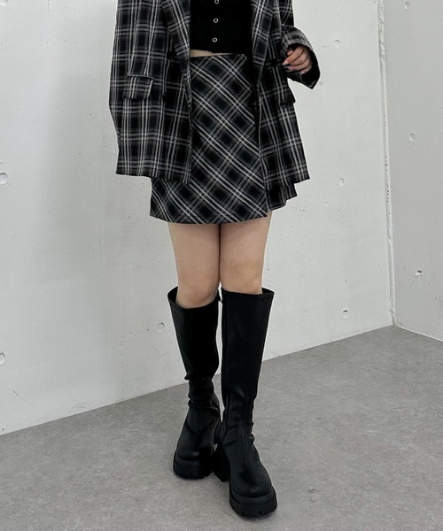 archives（アルシーヴ）の「【ＳＥＴＵＰ対応】ラップミニスカート（スカート・レディース・ブラック/モカ/チャコールグレー/ブラウン・MEDIUM）」の22枚目の写真