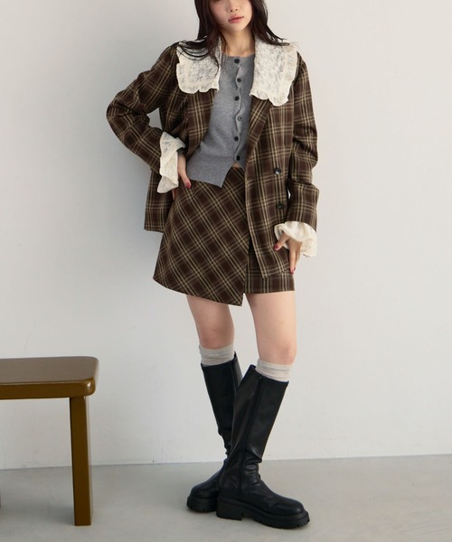 archives（アルシーヴ）の「【ＳＥＴＵＰ対応】ラップミニスカート（スカート・レディース・ブラック/モカ/チャコールグレー/ブラウン・MEDIUM）」の9枚目の写真