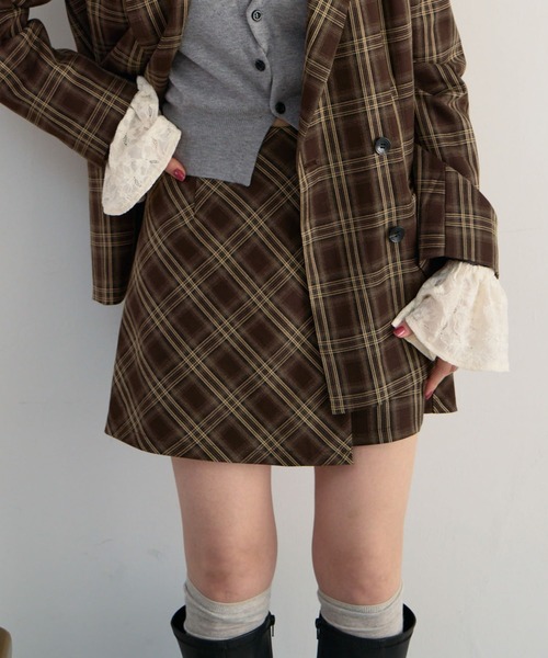 archives（アルシーヴ）の「【ＳＥＴＵＰ対応】ラップミニスカート（スカート・レディース・ブラック/モカ/チャコールグレー/ブラウン・MEDIUM）」の6枚目の写真