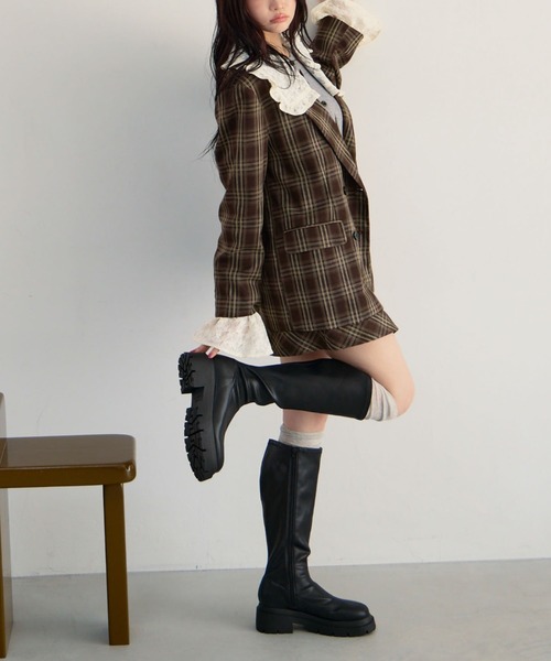 archives（アルシーヴ）の「【ＳＥＴＵＰ対応】ラップミニスカート（スカート・レディース・ブラック/モカ/チャコールグレー/ブラウン・MEDIUM）」の11枚目の写真