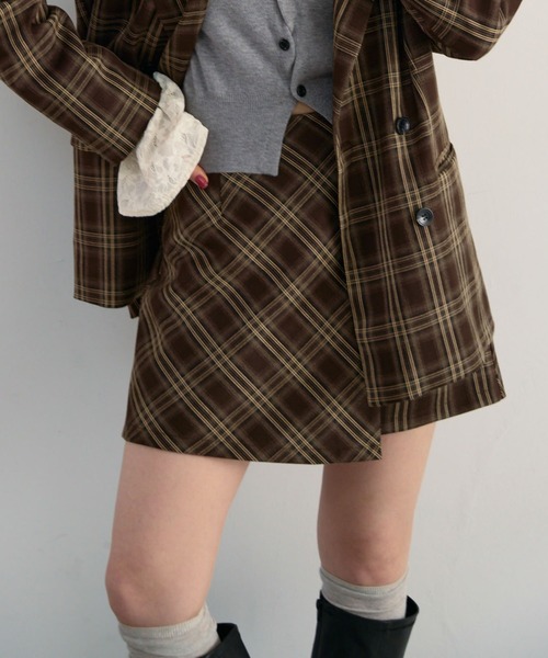 archives（アルシーヴ）の「【ＳＥＴＵＰ対応】ラップミニスカート（スカート・レディース・ブラック/モカ/チャコールグレー/ブラウン・MEDIUM）」の5枚目の写真