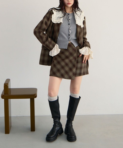 archives（アルシーヴ）の「【ＳＥＴＵＰ対応】ラップミニスカート（スカート・レディース・ブラック/モカ/チャコールグレー/ブラウン・MEDIUM）」の10枚目の写真