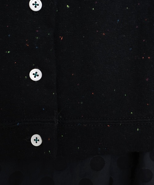 l'atelier du savon（アトリエドサボン）の「カラフルネップ裏毛　ミニカーディガン（カーディガン/ボレロ・レディース・ブラック/パープル/オフホワイト・FREE）」の21枚目の写真