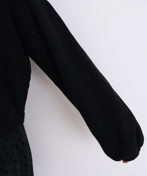 l'atelier du savon（アトリエドサボン）の「カラフルネップ裏毛　ミニカーディガン（カーディガン/ボレロ・レディース・ブラック/パープル/オフホワイト・FREE）」の19枚目の写真