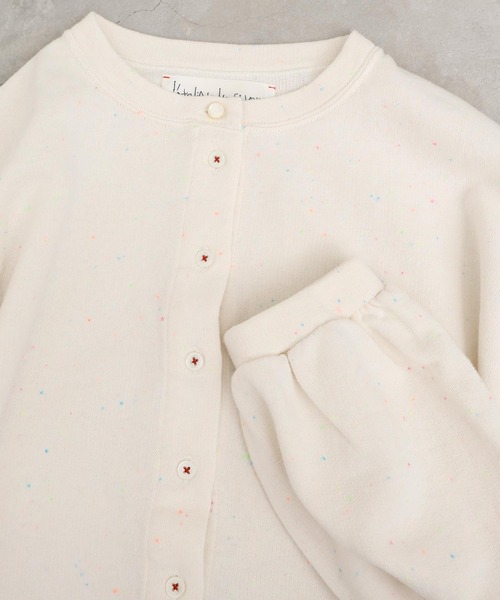 l'atelier du savon（アトリエドサボン）の「カラフルネップ裏毛　ミニカーディガン（カーディガン/ボレロ・レディース・ブラック/パープル/オフホワイト・FREE）」の22枚目の写真