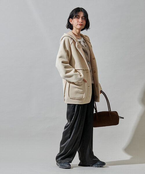 リバーシブル フード コーデュロイボアジャケット（ブルゾン