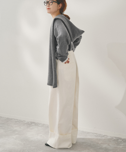 Spick & Span(スピックアンドスパン)の「Higuchi*Sカシミヤ混フードマフラー(マフラー・レディース・グレー/ピンク/レッド・FREE)」の10枚目の写真