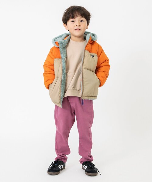 BREEZE(ブリーズ)の「【リンク/ジュニア対応】イロイロパッチトレーナー(スウェット・キッズ・オフホワイト/チャコール/ネイビー/オレンジ/ピンク/レインボー/ライム・80/90/100/110/120/130/140)」の10枚目の写真