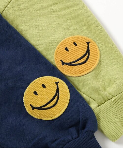 BREEZE(ブリーズ)の「【リンク/ジュニア対応】イロイロパッチトレーナー(スウェット・キッズ・オフホワイト/チャコール/ネイビー/オレンジ/ピンク/レインボー/ライム・80/90/100/110/120/130/140)」の20枚目の写真