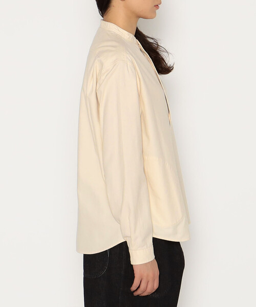 WOMEN'S COTTON FLANNEL BAND COLLAR SHIRT（シャツ/ブラウス