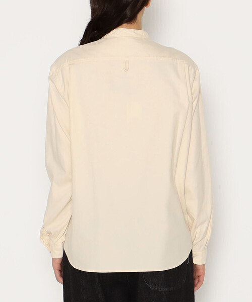 WOMEN'S COTTON FLANNEL BAND COLLAR SHIRT（シャツ/ブラウス