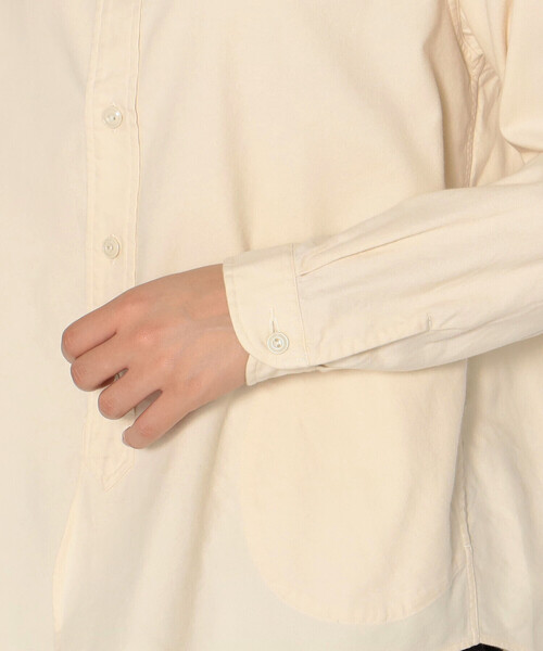 WOMEN'S COTTON FLANNEL BAND COLLAR SHIRT（シャツ/ブラウス