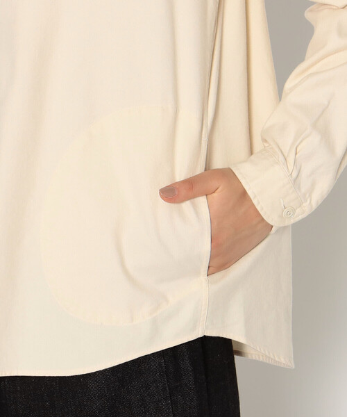 WOMEN'S COTTON FLANNEL BAND COLLAR SHIRT（シャツ/ブラウス