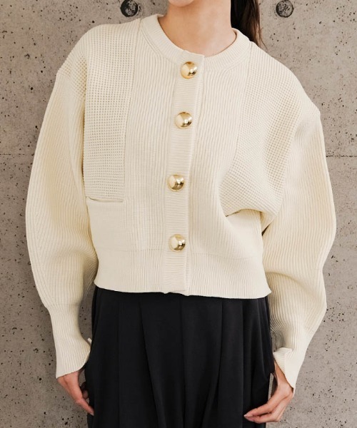 セール】BIGボタンニットカーディガン（カーディガン/ボレロ
