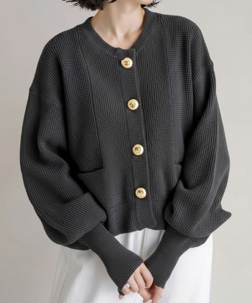 セール】BIGボタンニットカーディガン（カーディガン/ボレロ