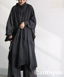 antiqua | ドレープデザインシャツワンピース(シャツワンピース)