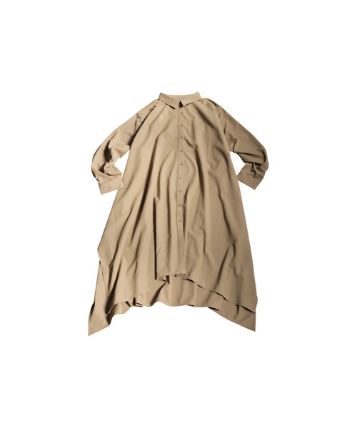 antiqua（アンティカ）の「ドレープデザインシャツワンピース（シャツワンピース・レディース・ブラック/ベージュ・ONESIZE）」の17枚目の写真