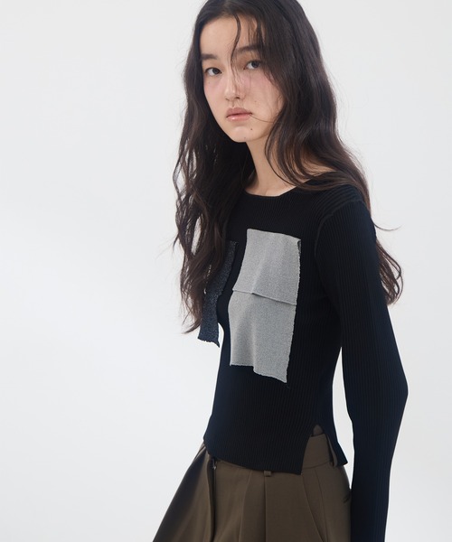 kotohayokozawa（コトハヨコザワ）の「【kotohayokozawa/コトハヨコザワ】《STUDIOUS別注》 クルーネックニット（Tシャツ/カットソー・レディース・ホワイト/ブラック/グレー・FREE）」の16枚目の写真