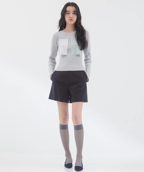 kotohayokozawa（コトハヨコザワ）の「【kotohayokozawa/コトハヨコザワ】《STUDIOUS別注》 クルーネックニット（Tシャツ/カットソー・レディース・ホワイト/ブラック/グレー・FREE）」の22枚目の写真