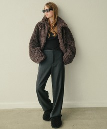 LE CIEL BLEU | リラックスウールダブルクロスパンツ / Relaxed Wool Double-Cloth Pants(その他パンツ)