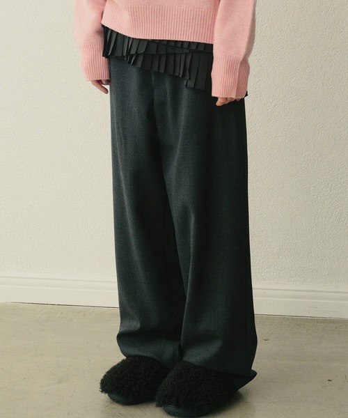 LE CIEL BLEU（ルシェルブルー）の「リラックスウールダブルクロスパンツ / Relaxed Wool Double-Cloth Pants（その他パンツ・レディース・ホワイト/キャメル/チャコールグレー・34/36/38）」の12枚目の写真