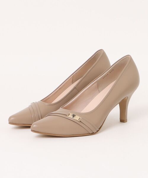 MELMO(メルモ)の「ポインテッドトゥベルテッドパンプス(パンプス・レディース・ブラック/ベージュ・22.5cm/23.5cm/24.5cm/23.0cm/24.0cm)」の2枚目の写真