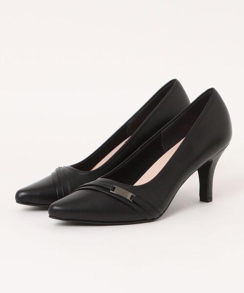 MELMO(メルモ)の「ポインテッドトゥベルテッドパンプス(パンプス・レディース・ブラック/ベージュ・22.5cm/23.5cm/24.5cm/23.0cm/24.0cm)」の1枚目の写真
