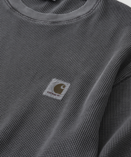 Carhartt WIP(カーハートダブリューアイピー)の「CARHARTT WIP / カーハート ダブリューアイピー L/S VISTA WAFFLE T-SHIRT(Tシャツ/カットソー・メンズ・ブラック/アイボリー・SMALL/MEDIUM)」の5枚目の写真