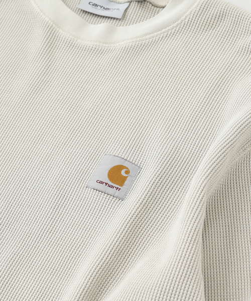 Carhartt WIP(カーハートダブリューアイピー)の「CARHARTT WIP / カーハート ダブリューアイピー L/S VISTA WAFFLE T-SHIRT(Tシャツ/カットソー・メンズ・ブラック/アイボリー・SMALL/MEDIUM)」の6枚目の写真