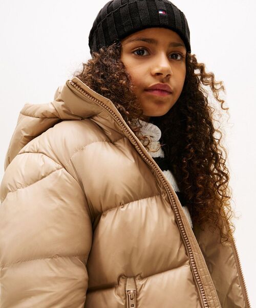 TOMMY HILFIGER（トミーヒルフィガー）の「スモールフラッグニットキャップ（ニットキャップ/ビーニー・キッズ・ブラック・L-XL/S-M）」の4枚目の写真