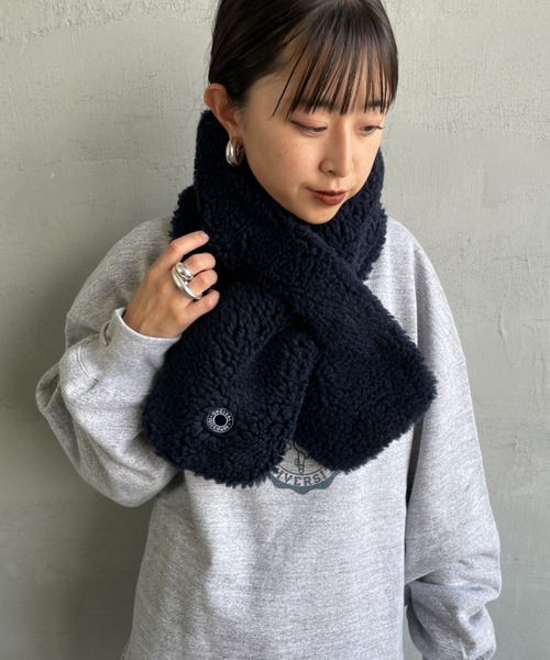 ORCIVAL（オーシバル）の「[ORCIVAL/オーシバル] ボア差し込みマフラー（マフラー・レディース・チャコールグレー/アイボリー/ネイビー・ONE SIZE）」の17枚目の写真