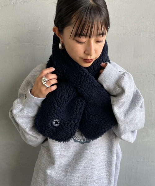 ORCIVAL（オーシバル）の「[ORCIVAL/オーシバル] ボア差し込みマフラー（マフラー・レディース・チャコールグレー/アイボリー/ネイビー・ONE SIZE）」の18枚目の写真