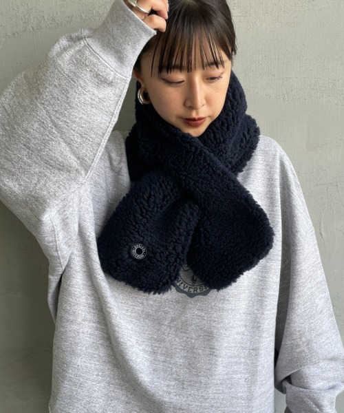 ORCIVAL（オーシバル）の「[ORCIVAL/オーシバル] ボア差し込みマフラー（マフラー・レディース・チャコールグレー/アイボリー/ネイビー・ONE SIZE）」の16枚目の写真
