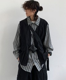 メンズレイヤード風ワークシャツ