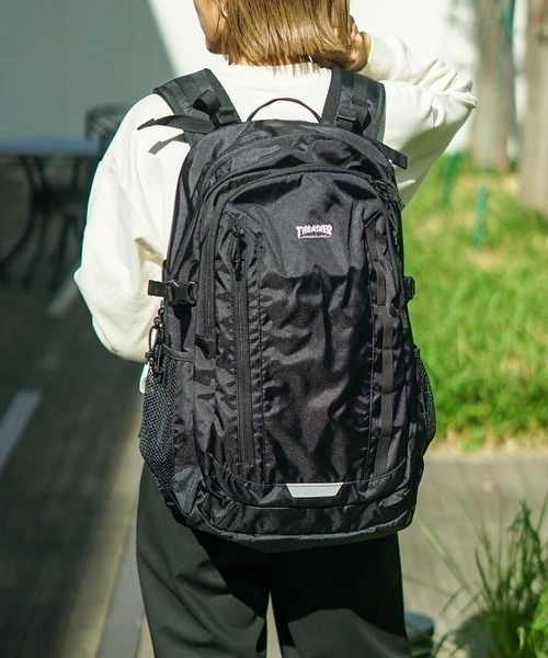THRASHER(スラッシャー)の「【THRASHER/スラッシャー】Back Pack 30L/リュックサック バックパック 撥水 軽量 アウトドア スケーター ストリート(バックパック/リュック・メンズ・ブラック/ブラック×ホワイト・FREE)」の18枚目の写真