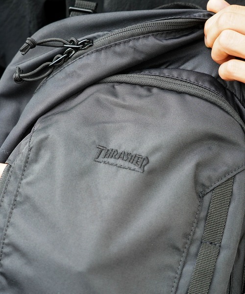 THRASHER(スラッシャー)の「【THRASHER/スラッシャー】Back Pack 30L/リュックサック バックパック 撥水 軽量 アウトドア スケーター ストリート(バックパック/リュック・メンズ・ブラック/ブラック×ホワイト・FREE)」の9枚目の写真