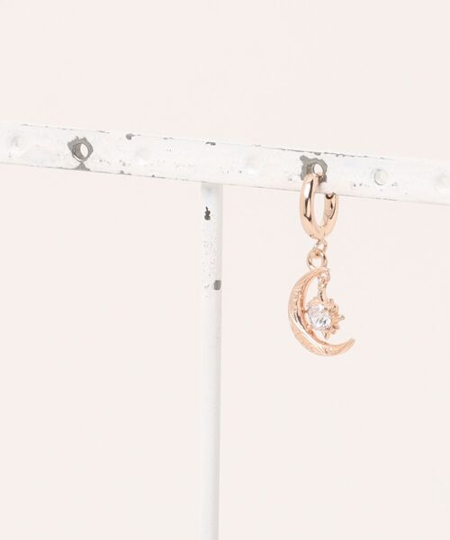 sun and moon hoop pierce/【ハワイアンジュエリー】【サージカルステンレス】【金属アレルギー対応】【IRIEBEACH / アイリービーチ】つけっぱなしOK