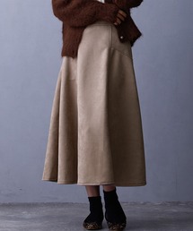 NICOLE white | フェイクスエードフレアスカート(スカート)